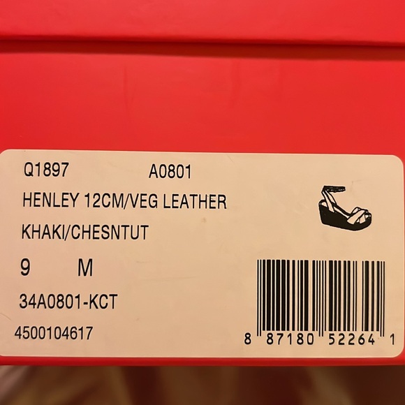 NWT Coach Henley Classic Khaki/Chestnut Espadrille Wedge Sandals - size 9 - Picture 5 of 6